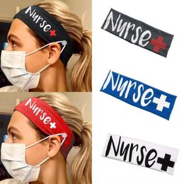 Bandeau avec boutons face masque support têtes élastiques enveloppez les femmes de coiffure de yoga sport protection de l'oreille pour les médecins infirmières 212c