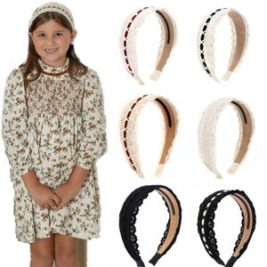 Bandons 001H Velvet Ribbon Lace Hair Bows Band Band Migne Hairpins Girls Hair Band Big Girl Headwear Fashion Hair Accessoires 230811