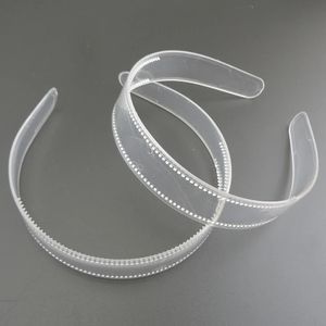 Bandeaux 10 pièces 25 cm en plastique Transparent avec dents bandeaux transparents unis pour bricolage femmes accessoires de cheveux cerceaux bruts 231207