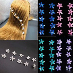 Hoofdbanden 10 stks/partij Bruiloft Bruids Haar Klauwen Meisjes Kleine Schattige Kristallen Bloemen Metalen Haarspeldjes Vrouwen Mini Hoofddeksels Haaraccessoires