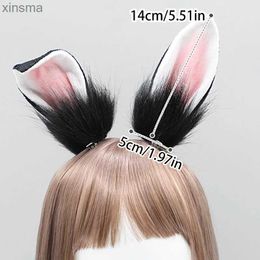 Bandeaux 2 pièces Pâques Cosplay fête chapeaux épingles à cheveux Lolita lapin lapin oreille pinces à cheveux accessoires de cheveux pour les femmes Halloween décoration YQ240116