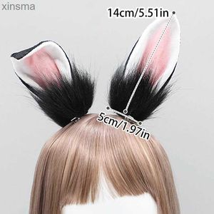 Hoofdbanden 2 Stuks Pasen Cosplay Party Hoofddeksels Haarspelden Lolita Konijn Bunny Oor Haarspeldjes Haaraccessoires voor Vrouwen Halloween Decoratie YQ240116