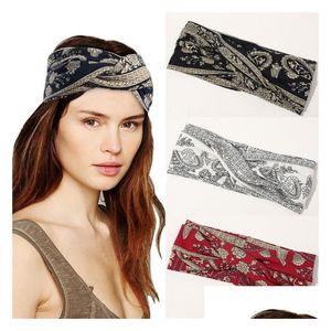 Bandeaux 4 Style Cajou Bandeau Filles Large Bord Croix Coiffe Bandanas Courir Bandeau Loisirs Et Vacances Cheveux Accessoires Dr Dh0Fe