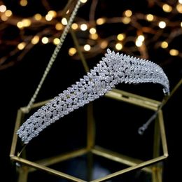 Bandons Asnora Crystalous Crystals Princess Tiara Nupcal Bridal Tiara Wedding Accessoires Coroa de Noiva Q240506