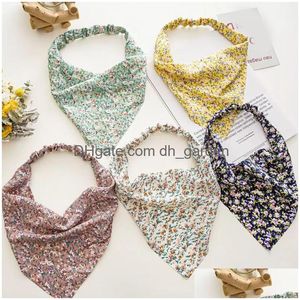 Hoofdbanden Bohemen Vrouwen Haarband Sjaal Print Paisley Bandana Zomer Bloemen Bandana Hoofddeksels Pols Hoofd Wrap Accessoires Dr. Dhgarden Dhnp9