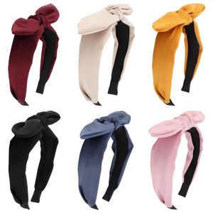 Bandeaux Bow pour femmes Bandeau avec mode Bunny Ear Top Noeud Turban Solide Couleur Femmes Accessoires de cheveux Filles Drop Livraison 2022 Amqzk