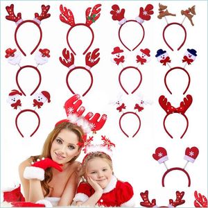 Hoofdbanden kersthoofdband Decoratie Santa Claus Snowman Festival Haarband voor vrouwen Accessoires Gift 100 PCS/Lot Drop Deli DHW0B