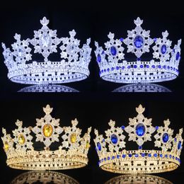 Fasce per capelli Cristallo Regina Re Diademi e corone Diadema da sposa Copricapo Donna Prom Ornamenti per capelli Matrimonio Sposa Testa Accessori per gioielli 231102