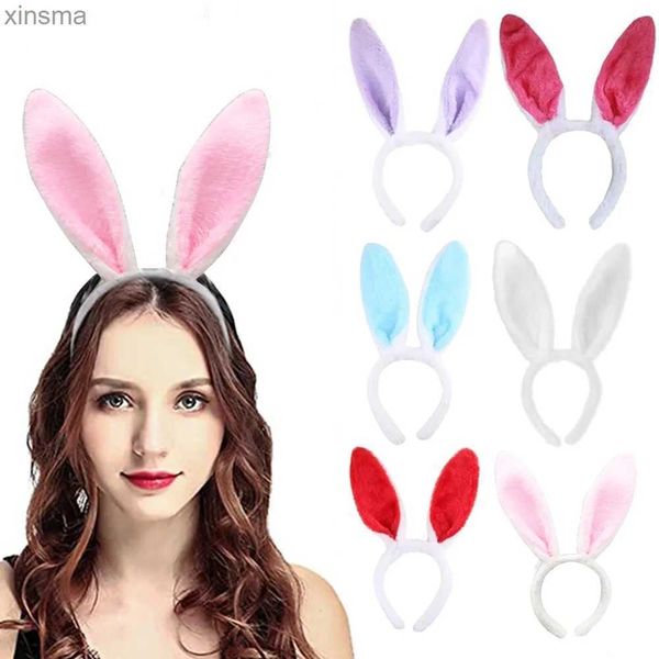 Bandeaux Mignon moelleux lapin oreille bandeau dessin animé lapin bandeau pour femmes filles Cosplay fête style outils cheveux accessoires pâques cadeau YQ240116