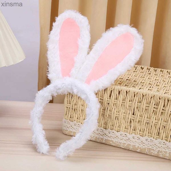 Bandes de cheveux de lapin en peluche mignon, oreilles de lapin de dessin animé, cerceau de fête pour femmes, décoration de pâques, robe de bal, accessoire de Cosplay, cadeaux pour filles, YQ240116