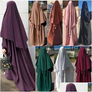 Hoofdbanden Eid Gebed Kledingstuk Abaya Jilbab Islam Etnische Kleding Niqab Boerka Khimar Hijab Lange Ramadan Moslim Arabische Hijaabs Vrouwen Aba Dhw6F