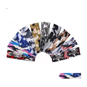 Diademas Moda Camuflaje Deporte Sudor Diadema Absorbente Ciclismo Yoga Hombres Banda para el sudor Unisex Algodón Bandas para el cabello Cabeza Deportes Seguridad D Otaw4