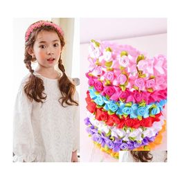 Hoofdbanden mode kinderen meisjes bruiloft bloem bruid krans bloemen slingers slingers hoofdband hoofdtooi haarband strand accessoires 35 d3 dr dhxsr