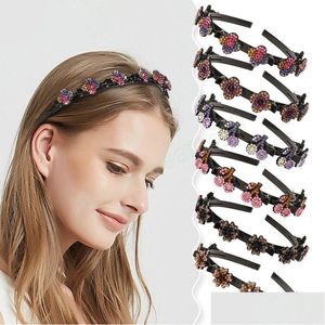 Diademas Moda Explosión Perla Rhinestone Bangs Clip Diadema para mujeres Niña Accesorios para el cabello Headwear Drop Entrega Joyería Hairje Dhzrk