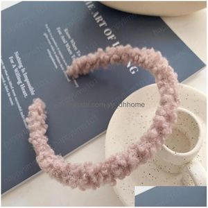 Hoofdbanden mode vrouwen snoepkleur pluche lam dunne haarband zoete hoofdband haar hoepel hoofddeksel meisjes bands accessoires drop levering dhw9h