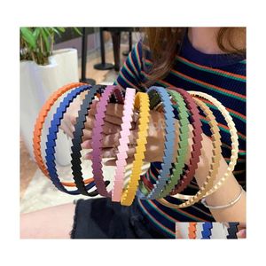 Hoofdbanden Fashion Women Solid Headband Bezel voor haar Plastic Haarbanden Hoop Girls Simple Scrub Haarbandaccessoires Drop levering J DHVFS