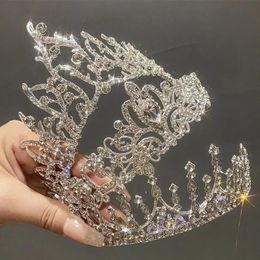 Diademas Tiaras y coronas de color dorado y plateado para boda, fiesta de novia, perlas de cristal, diademas, adornos para la cabeza, accesorios de moda 231025