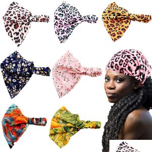 Hoofdbanden Haaraccessoires voor damesbands Band ornamenten Afrikaanse hoofdband Woman Headscarf Womens Bandana Leopard Hoofdbanden Wig Drop DH3CG