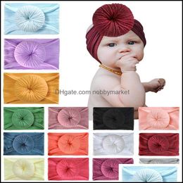 Diademas Joyería para el cabello Baby Girls Knot Ball Kids Band Niños Headwear Boutique Aessories 18 colores Turban Drop Entrega 2021 5Io4O