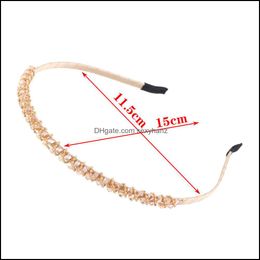 Diademas Joyas para el cabello Cintas para el cabello de perlas grandes Elástico Rhinestone Mujeres Arco Aros Bandas para la cabeza Accesorios para niñas Diadema de moda Entrega de la gota 20