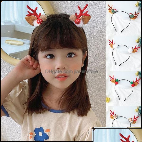 Bandeaux Bijoux De Cheveux De Noël Bandeaux Pour Les Filles Mignon Oreille De Cerf Enfants Antler Bandes En Plastique Hoop Accessoires Drop Delivery Otjli