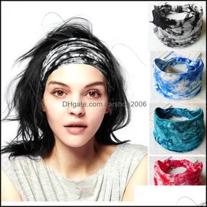 Bandeaux Cheveux Bijoux Drop Delivery Coton Bandeau Pour Femmes Sport Turban Bandeaux Doux Imprimé Fille Élastique Bandeau Bohème 545 Z2 20