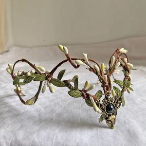 Headbands Handmade Enchanted Forest of Leaves Moon Woodland Tiara elf Elven Headpiece Fairy Crown Elvish Tiara with Branches Moon Dragon 230506