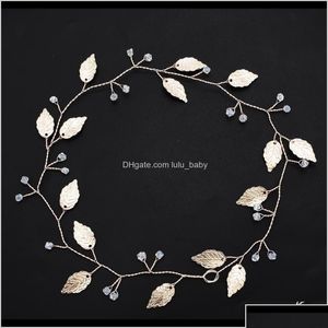 Hoofdbanden Hoofd Sieraden Gold Metal Leaf Griekse band Vine Bruidalaccessoires voor vrouwen kopstuk CH2M0 GVXPN Drop levering Haarjewelry Dhbvz