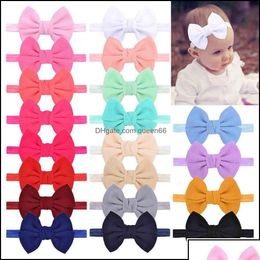 Headbands Headbands Bebê Meninas Headband 43 Polegada Arcos de Cabelo Elástico Hairband Para Nascido Infantil Criança Pographic Accessorie Gota Entrega Dhska