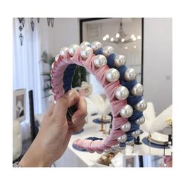 Diademas Ins Pearl Women Hair Sticks Fashion Girls Headband Princess Bands Hairband Accesorios Regalo Drop Delivery Jewelry Dhgub