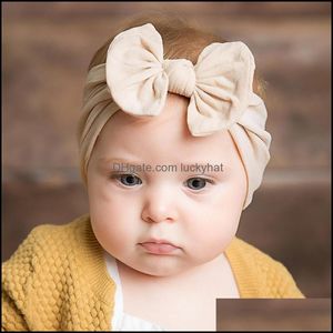 Hoofdbanden sieraden sieradenheadmade vaste kleur bowknot hoofdband schattige baby knoop haarbands cood headwraps cuff child mode wil en sandy gi