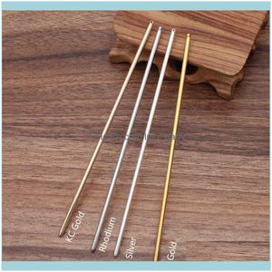 Hoofdbanden Jewelry10Pcs 125Xm Metalen Ijzeren Pinnen Blanco Basisinstelling Haar Stick Voor Vrouwen Sieraden Bulks Bevindingen Componenten Diy Aessories Drop De