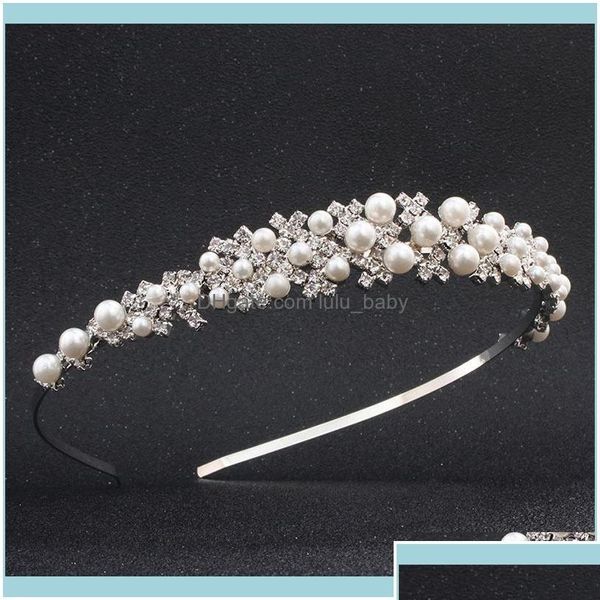 Diademas joyas de joyas princesa rin rin tiara tiara promoldal corona niña elegantes cabello perlas