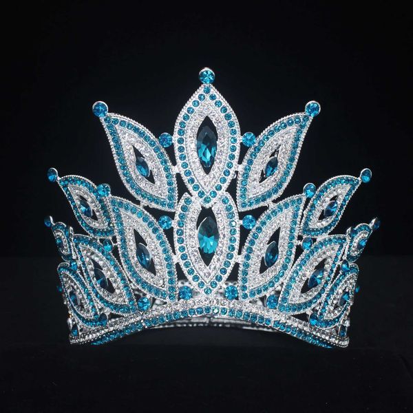 Bandons Luxury Queen Tiaras and Crown Bride femele Crystal Diamond Hair Decoration Wedding Bride Hair Jewelry Accessoires Q240506