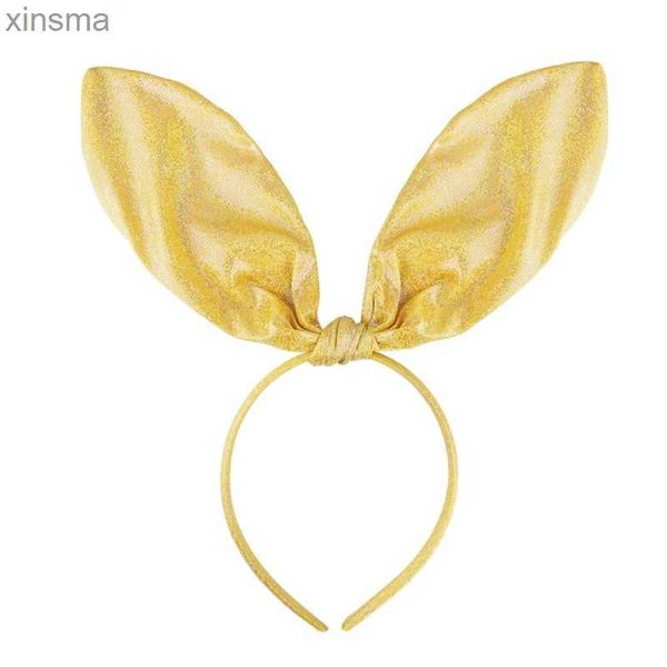 Diademas M89E Diadema con orejas de animales Orejas de conejo de Pascua brillantes Cosplays para adultos Talla única YQ240116