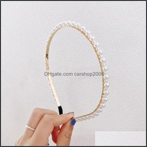 Hoofdbanden Nieuwe mode Huwelijk Haar Sieraden Vintage Pearl -hoofdband voor vrouwen Girls Boheemian Hoop Mix Styles Mujer 377 Q2 Drop Delivery DH0WG