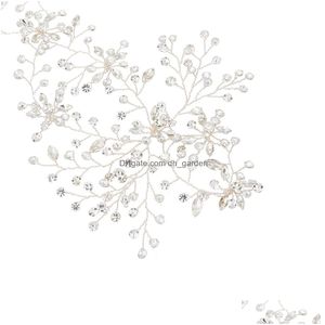 Diademas Nuevo estilo Moda Personalidad Novia Tocado Tendencia Alambre de cobre Diamante Banda para el cabello Accesorios para dama de honor Joyería G Dhgarden Dhl2J