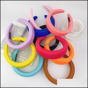 Hoofdbanden retro meid bezel zijden gevarieerde hoofdband voor vrouwen massieve dikke haar hoepel haarband katoen mengsels hoofdbanden drop levering jood otldc