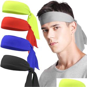 Diademas Color sólido Deporte Yoga Diadema Banda para el sudor Capucha Banda para el cabello Ejercicio Fitness Ciclismo Correr Tenis Para mujeres Hombres Will y San Dhepf