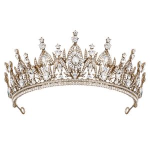 Hoofdbanden tiaras en kronen voor vrouwen vintage koningin hoofdband prinses kroon bruiloft haar accessoires bruid bronze druppel delive sexyhanz amofg