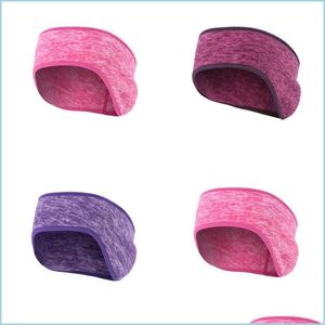 Diademas Cálidas Protección para los oídos Banda para el cabello Mujeres al aire libre A prueba de frío Elástico Fleece Diadema Orejera Otoño e invierno Mticolor 5 5Sd J2 Dhmzf