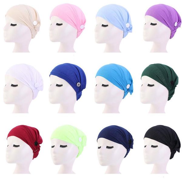 Bandeaux avec boutons pour infirmières bandeau élastique masque femmes Yoga Sport entraînement bandeaux bandeau support tête enveloppement