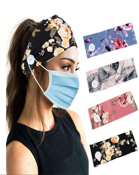 Bandeaux avec boutons bandeau pour cheveux pour tenir le masque Turban bandeaux pour infirmières médecins travailleurs de la santé femmes filles JK2006XB5557667