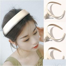 Bandeaux Femmes Classique À La Mode Rétro Cheveux Chouchous Simple Blanc Pu Cerceau En Cuir Pour Les Filles Nouveau Haute Qualité Accessoires Drop D Dhizo