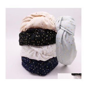 Bandeaux Femmes Filles Satin Feuille D'or Noeud Bandeau Noué Bandeau Adt Cheveux Accessoires Drop Delivery Bijoux Hairjewelry Dhq2T