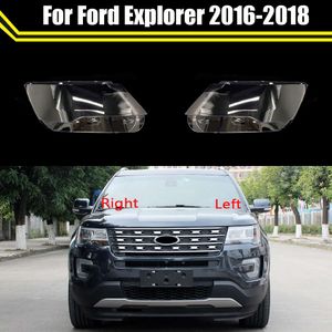 Capuchons de phares pour Ford Explorer 2016 2017 2018, couvercle de lentille de phare avant de voiture, abat-jour, coque de lampe frontale en verre