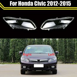 Étui de phare pour Honda Civic 2012 2013 2014 2015, couvercle de phare avant en verre, capuchons d'objectif de phare, coque d'abat-jour