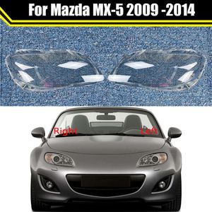 Étui de phare pour Mazda MX-5 2009 2010 2011 2012 2013 2014, couvercle de phare de voiture, bouchons de lampe en verre, abat-jour, coque de lentille