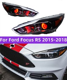 Koplamp Voor Ford Focus RS Styling 20 15-20 18 Rode Boze Oog Streaming Richtingaanwijzer Full LED DRL Auto Accessoire Montage