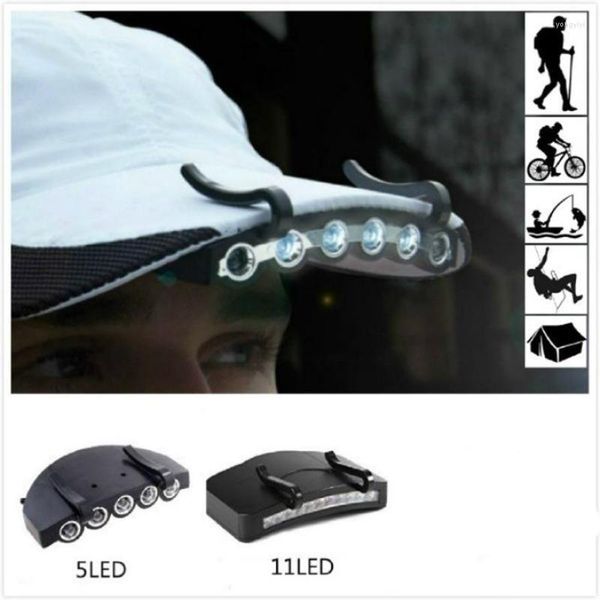 Phares Clip-on Cap Économie D'urgence Phare Lampe Lumière Lumineux Pour La Nuit En Plein Air Pêche Camping Chasse